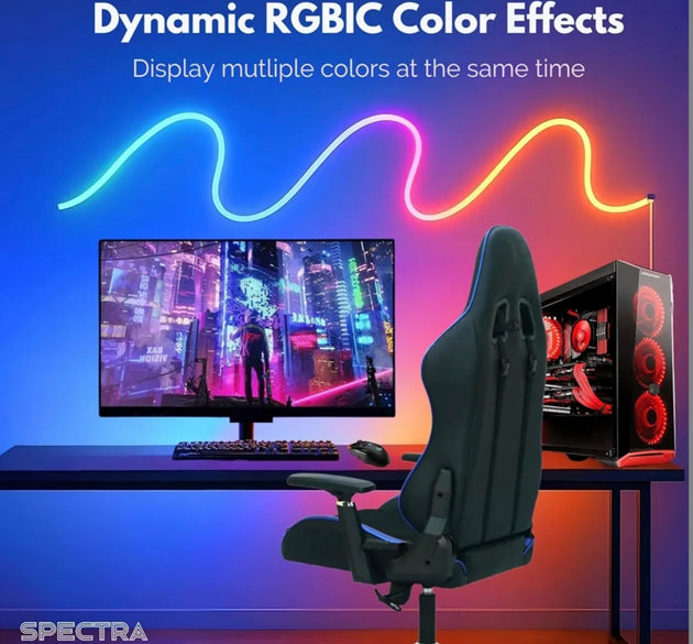 Spectra Lights Neon LED Rope Light – Flexible Waterproof Decorative Strip for Home, Bedroom, Gaming Setup & More