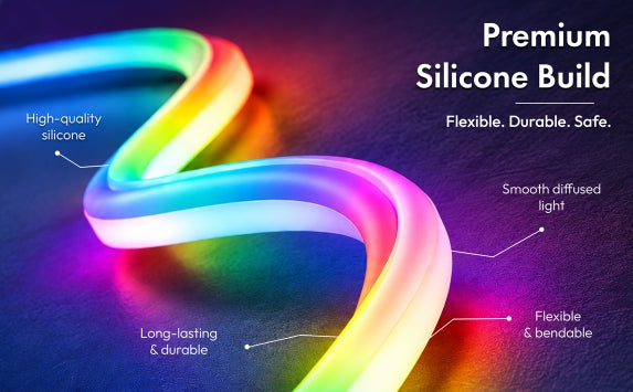 Spectra Lights Neon LED Rope Light – Flexible Waterproof Decorative Strip for Home, Bedroom, Gaming Setup & More
