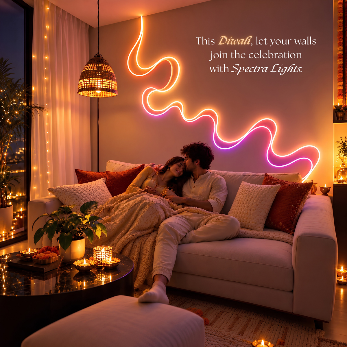 Spectra Lights Neon LED Rope Light – Flexible Waterproof Decorative Strip for Home, Bedroom, Gaming Setup & More