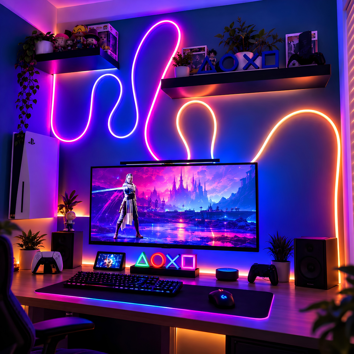 Spectra Lights Neon LED Rope Light – Flexible Waterproof Decorative Strip for Home, Bedroom, Gaming Setup & More