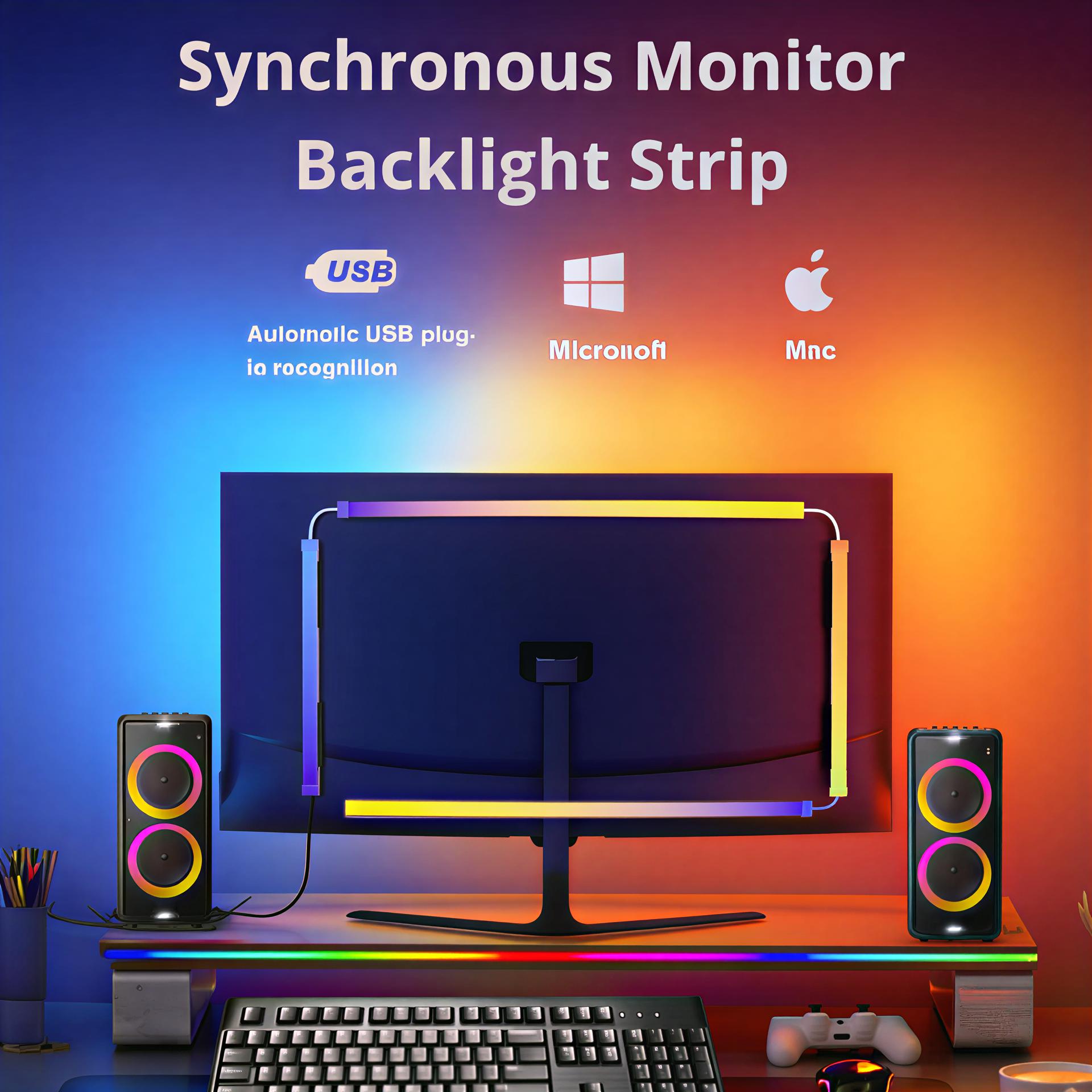 Monitor Backlight Sync Kit – Spectra Lights. Sizes 24-32 Inch